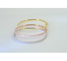 ITALIAN SILVER PAVE BRACLETS