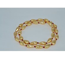 GOLD PLATED SILVER BEADS NECKLACE