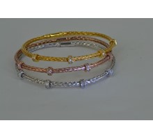 ITALIAN SILVER PAVE BRACLETS